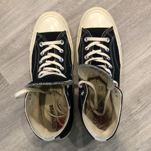 Comme des Garcons PLAY Converse Hi Size 9 used - Picture 5 of 7
